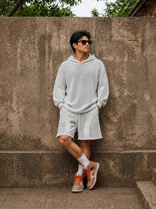 Light Grey Mesh Shorts