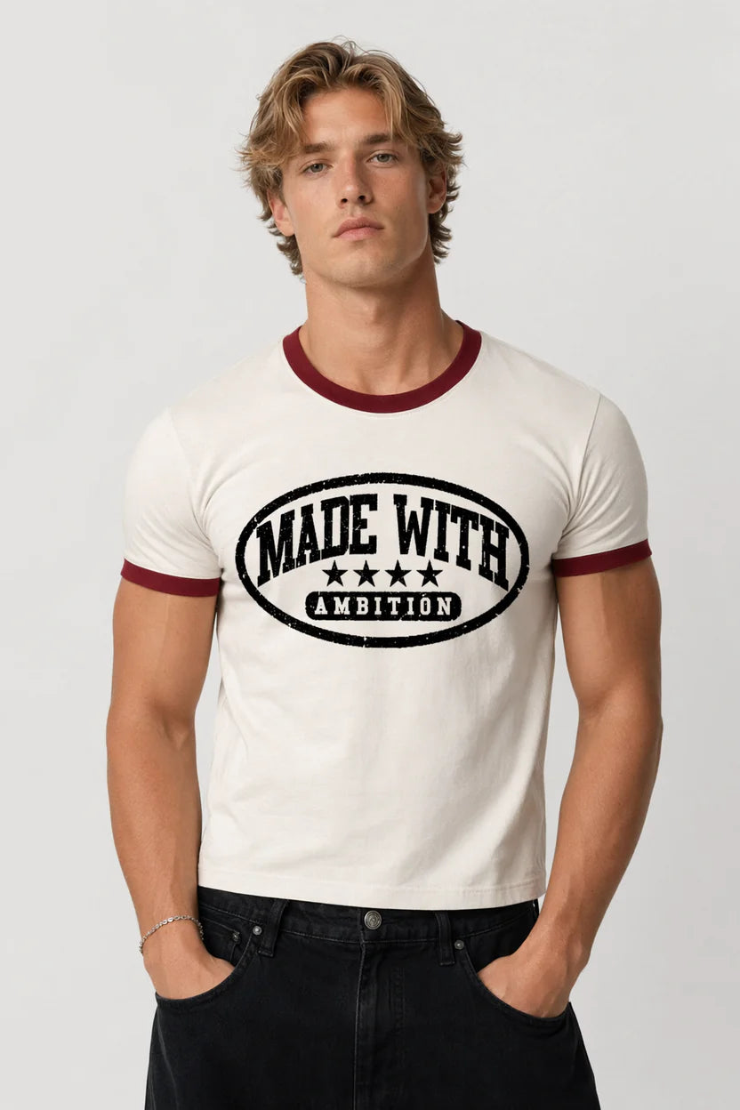 Made With Ambition Ringer TEE