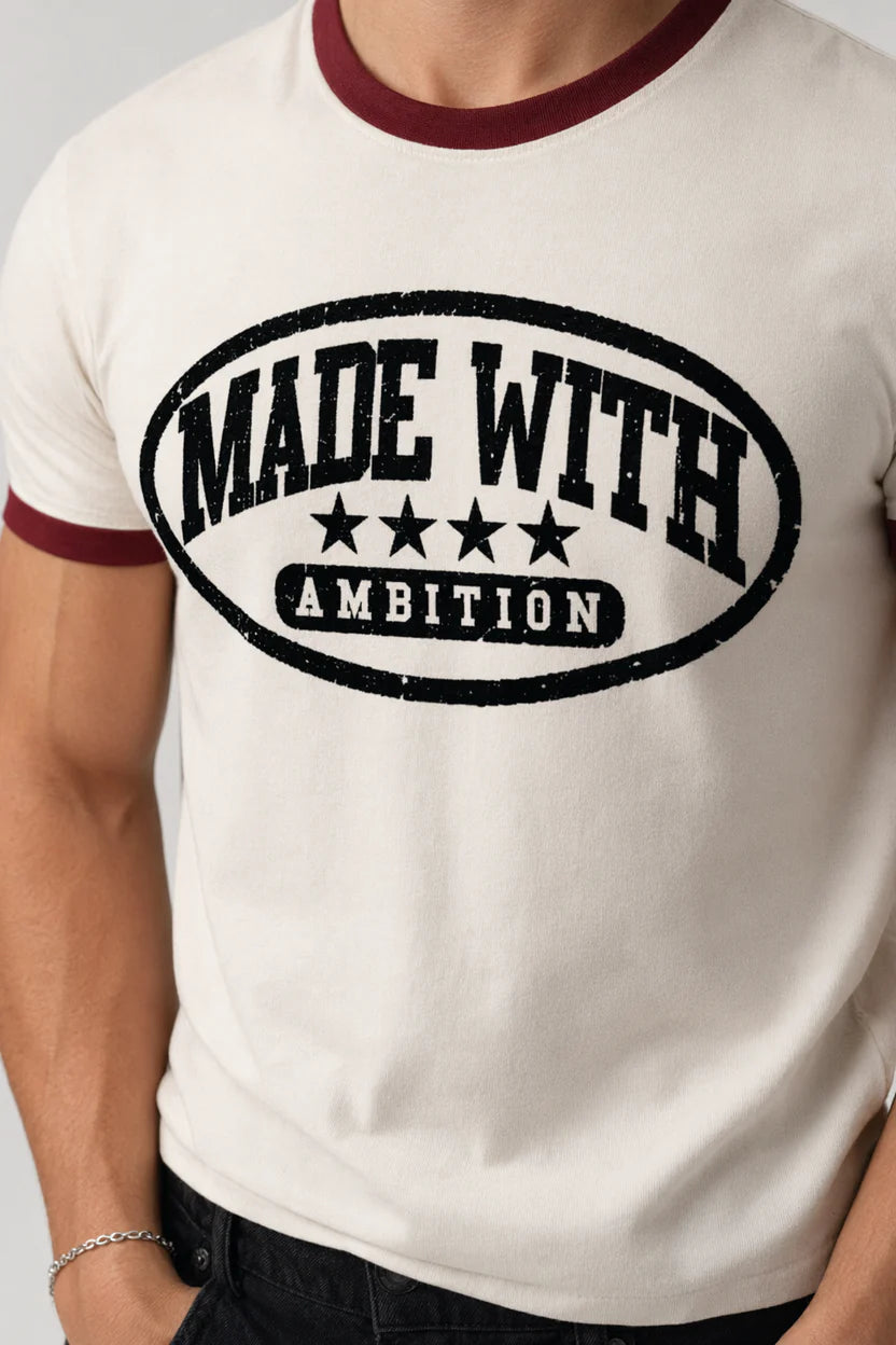 Made With Ambition Ringer TEE
