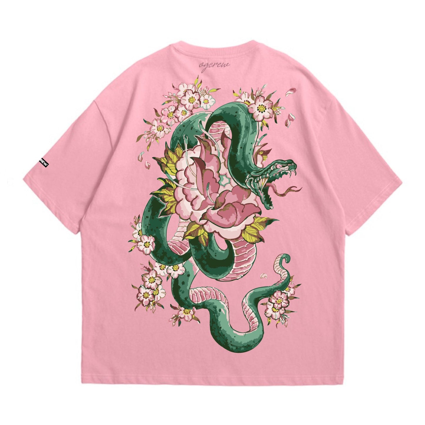 PINK FORBIDDEN SERPENT BLOOM TEE