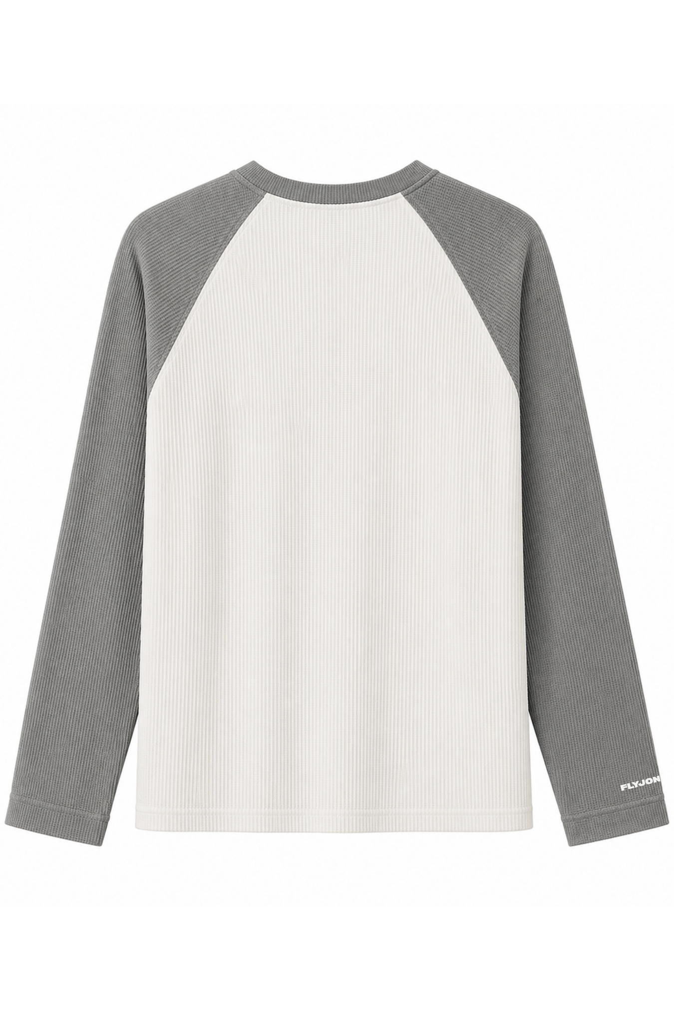 GRAY RAGLAN WAFFLE TEE