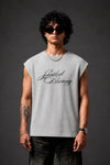 ALL EYES BOXY WAFFLE VEST TEE