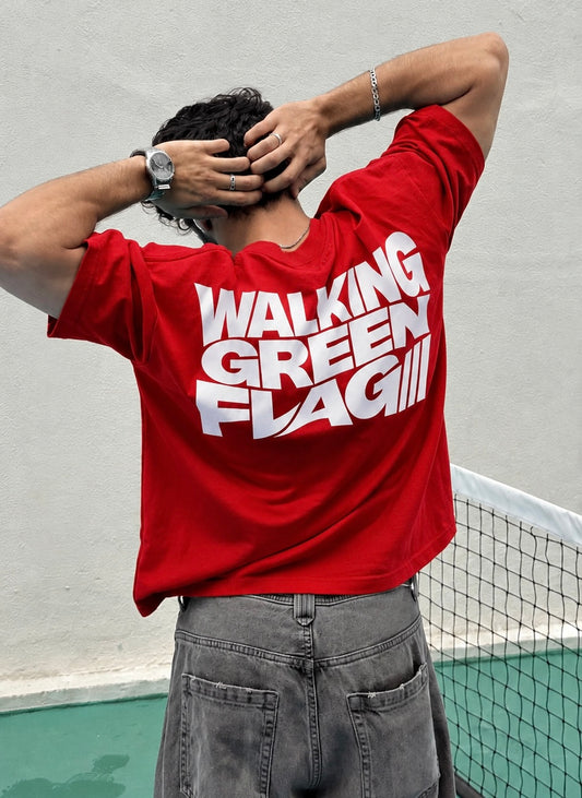 Walking Green Flag Oversized TEE