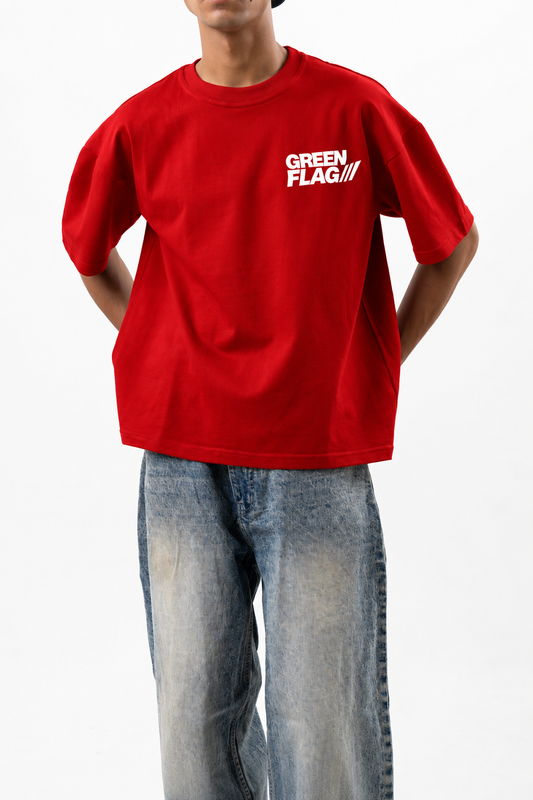 Walking Green Flag Oversized TEE