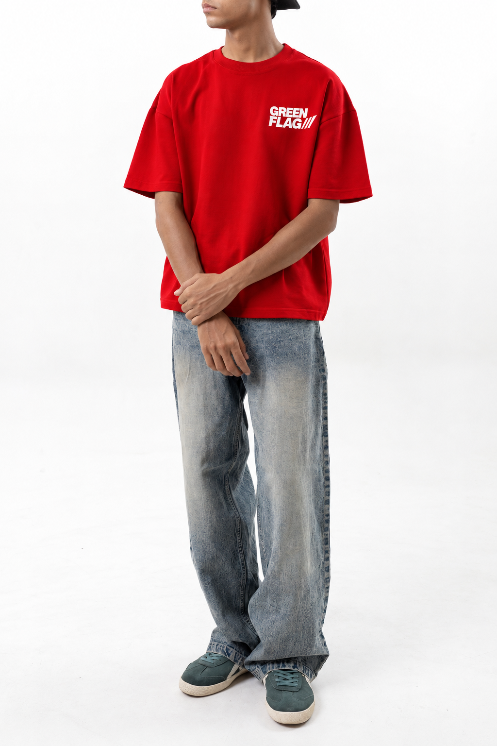 Walking Green Flag Oversized TEE