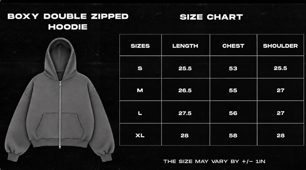GREY ZIPPER HOODIE