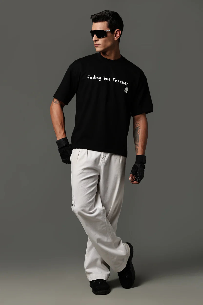 Fading Black Oversized TEE
