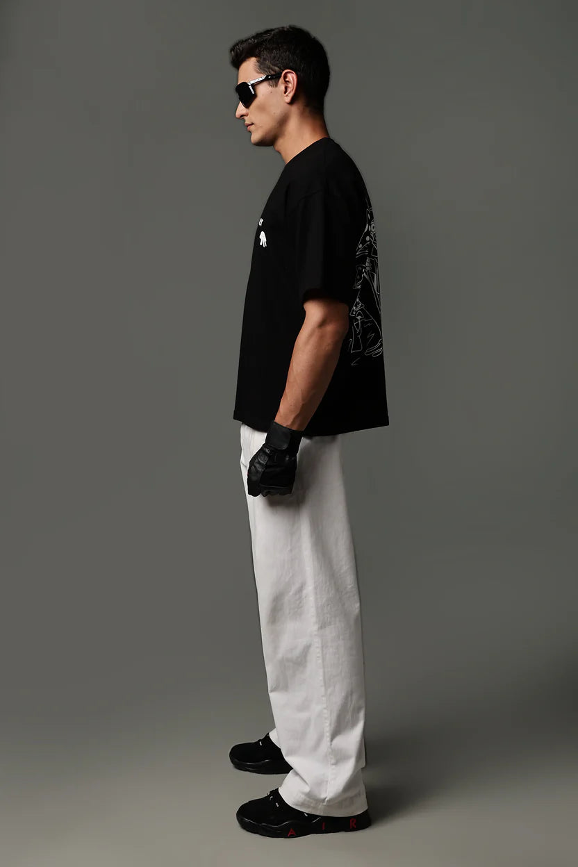 Fading Black Oversized TEE