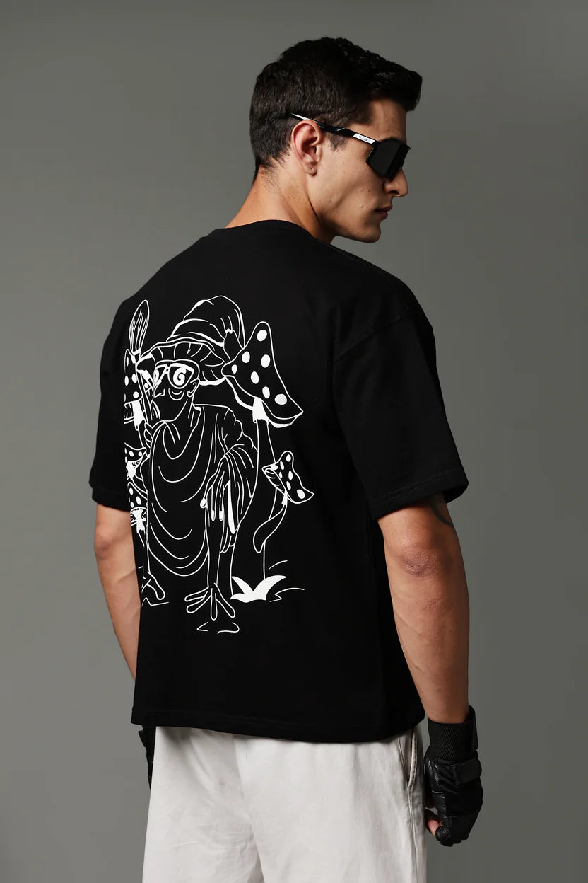 Fading Black Oversized TEE