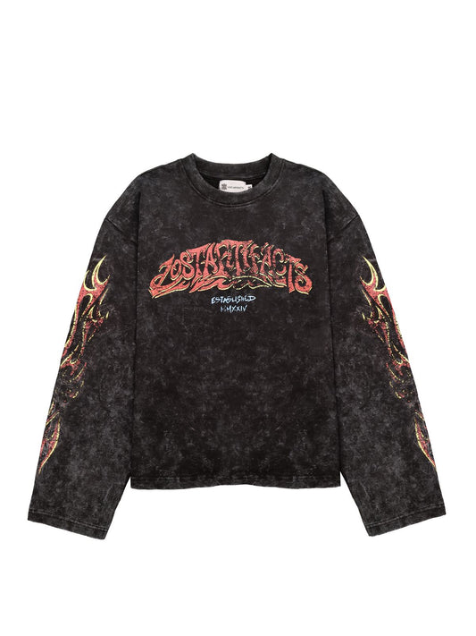 BURNOUT LS TEE // CROPPED FIT