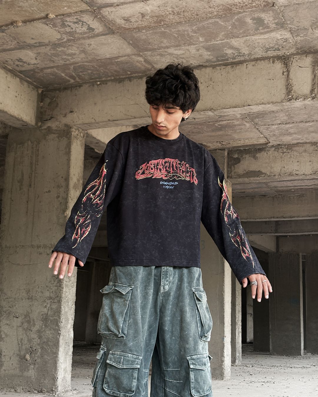 BURNOUT LS TEE // CROPPED FIT