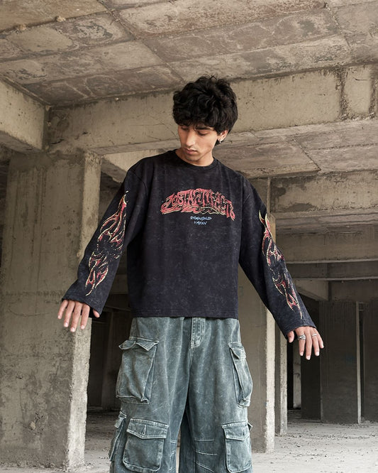 BURNOUT LS TEE // CROPPED FIT