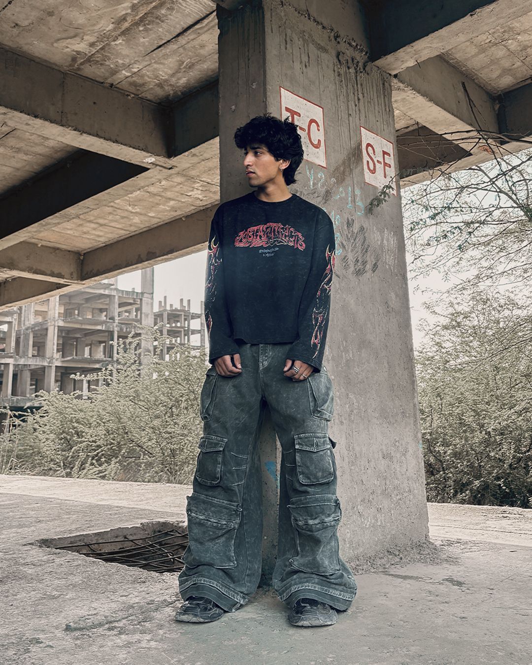 BURNOUT LS TEE // CROPPED FIT