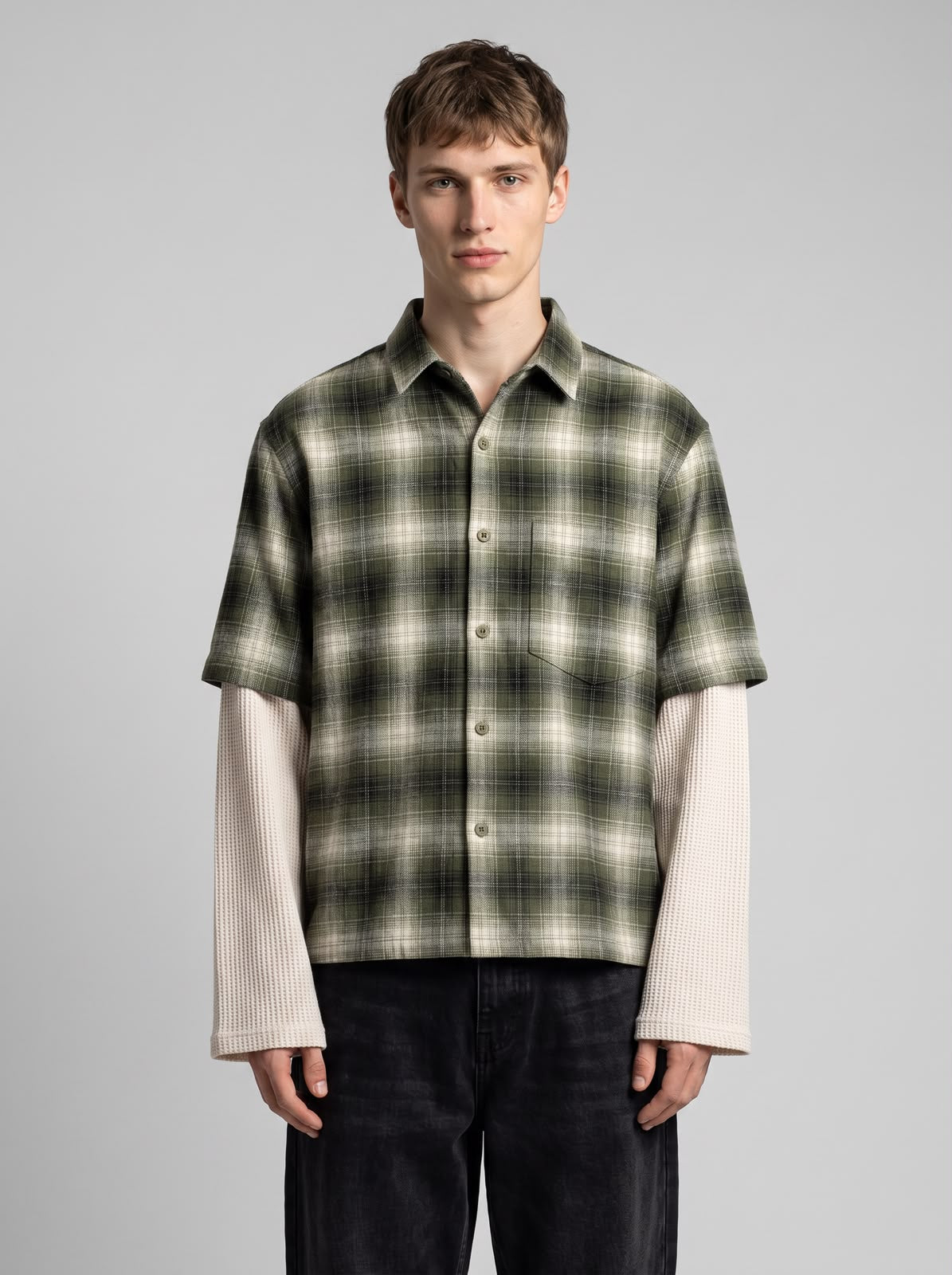 Moss Loom// Waffle Sleeves Shirts