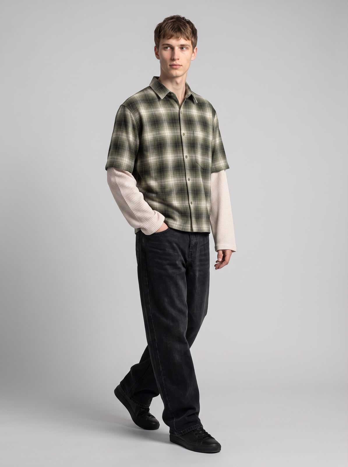 Moss Loom// Waffle Sleeves Shirts
