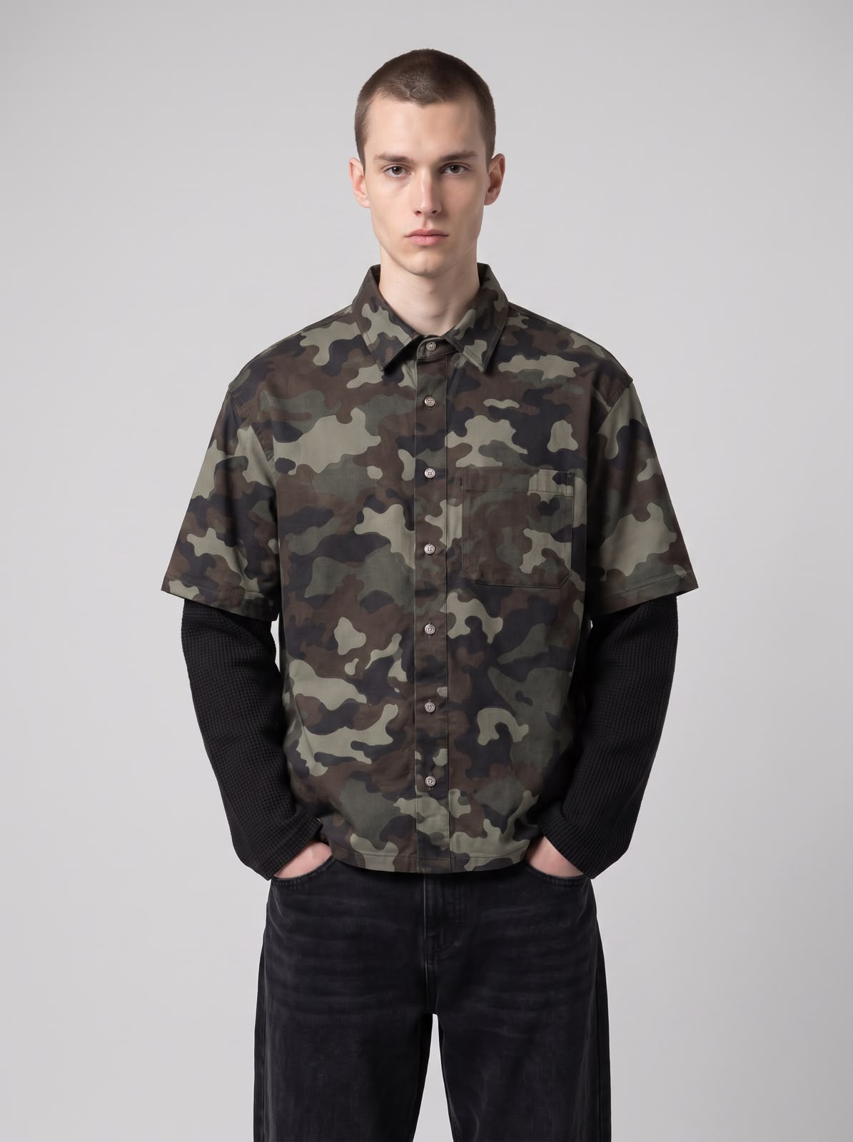Black Ops // Waffle Sleeves Shirts