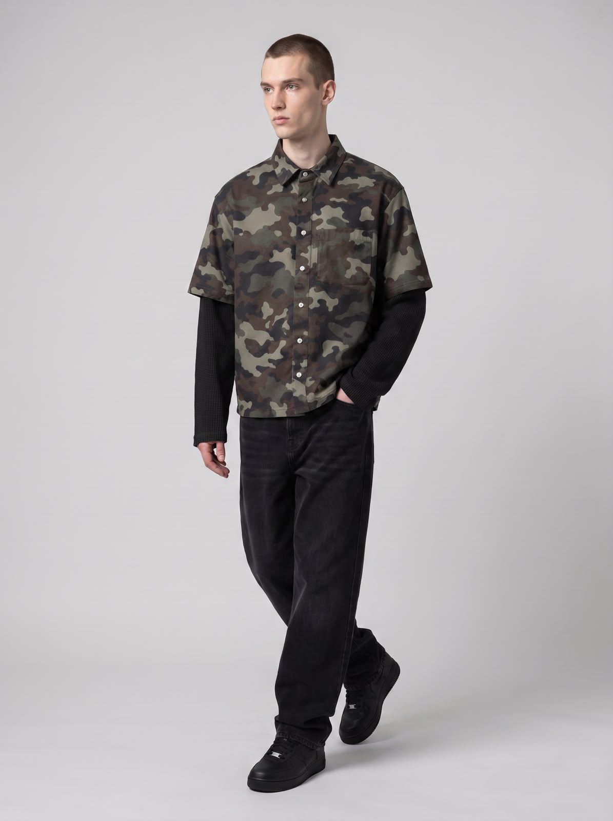 Black Ops // Waffle Sleeves Shirts