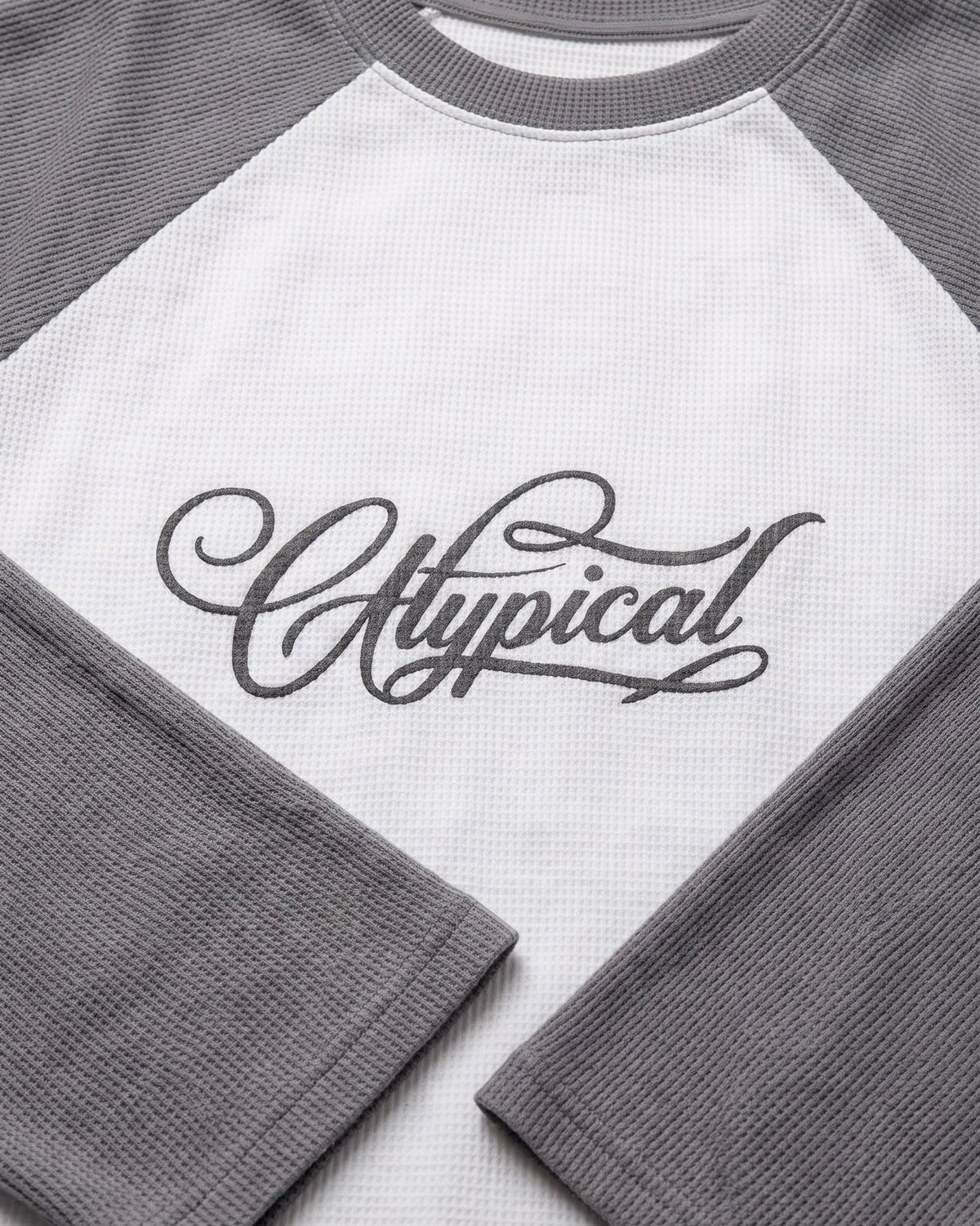 Raglan WAFFLE TEE Sleeves Grey