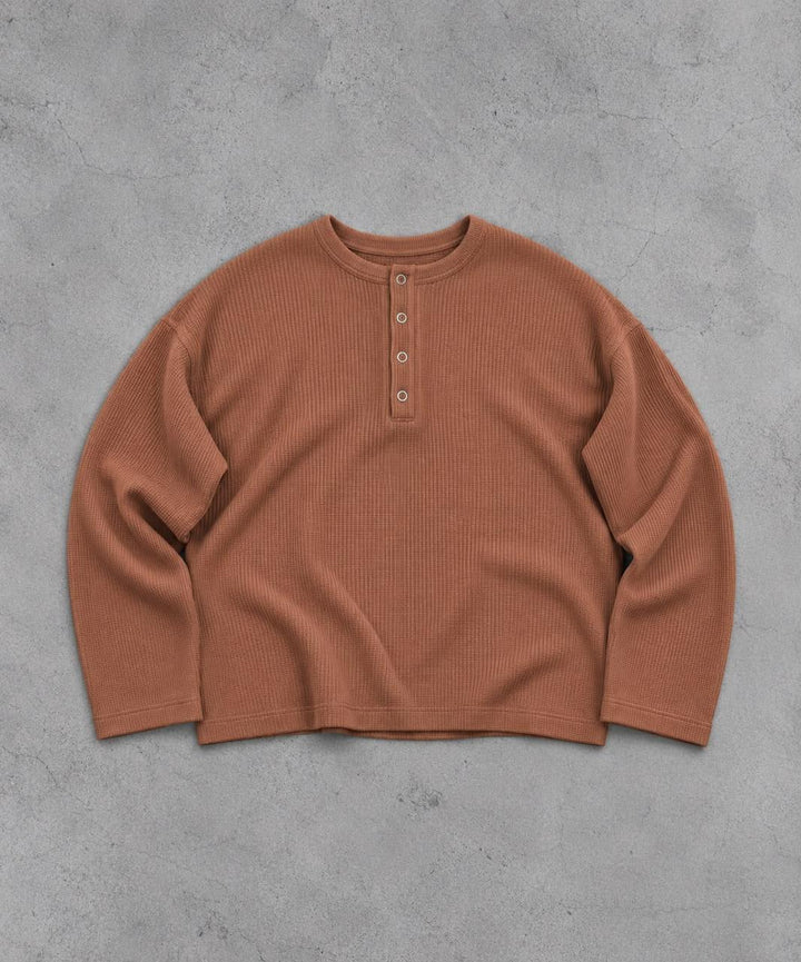 RUST Waffle Henley TEE
