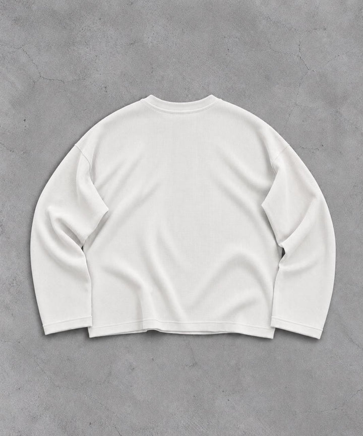 VANILLA Waffle Henley TEE