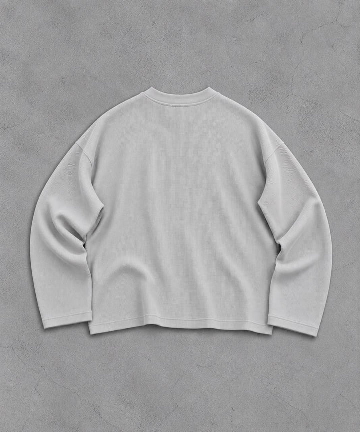 ICE GREY Waffle Henley TEE