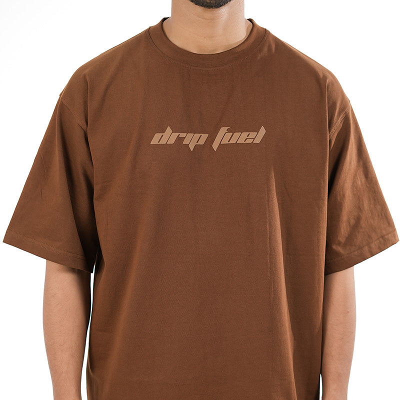 DRIP FUEL ESSENTIALS BROWN TEE