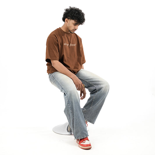 DRIP FUEL ESSENTIALS BROWN TEE