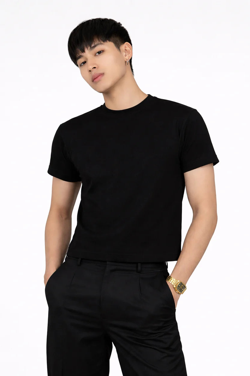 Stealth Black Cropped TEE