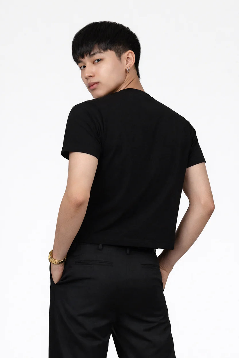 Stealth Black Cropped TEE