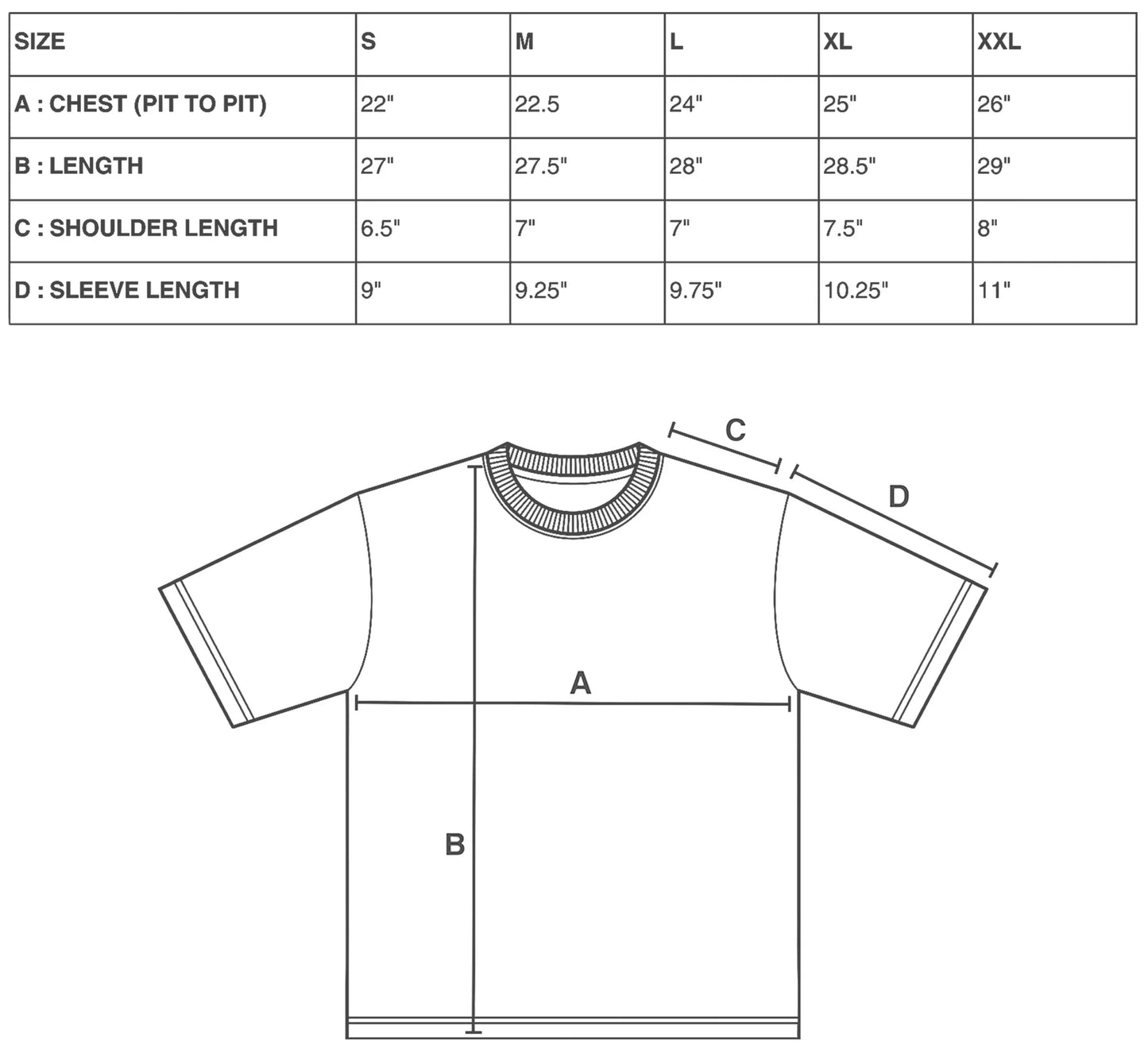 CREST TEE // REVERSE SEAM