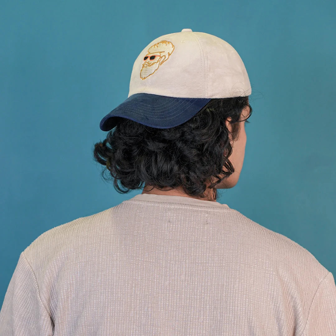 WS X Beige & Blue Cap