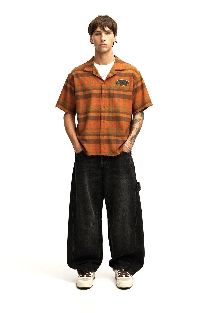 Flannel cropped Shirt