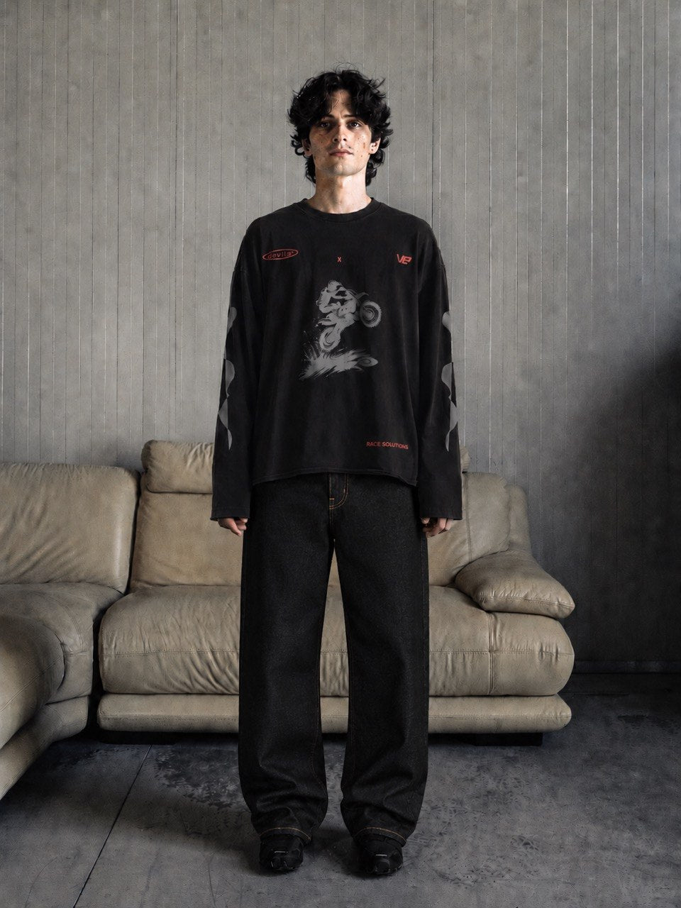 V12 full sleeve biker TEE