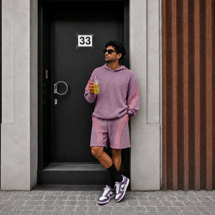 Pink Mesh CO-ORD SET